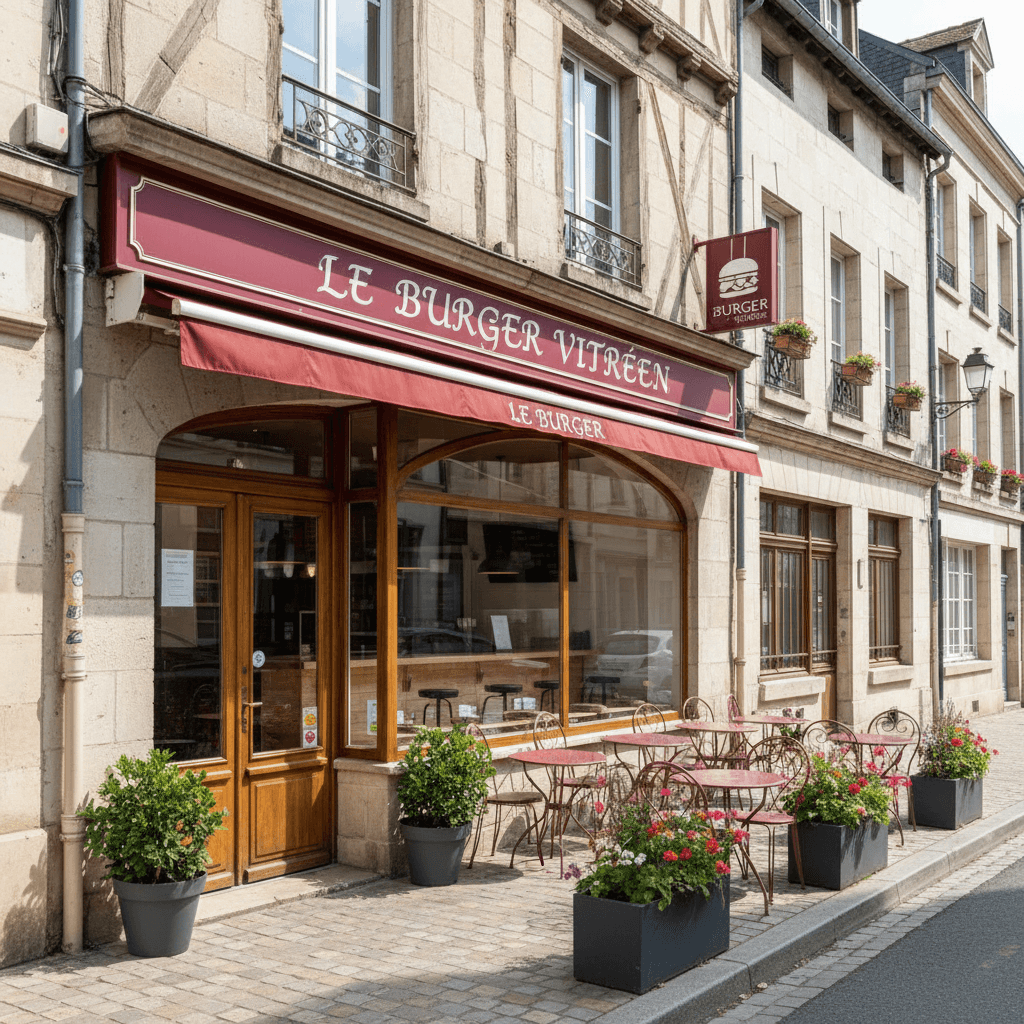 Fast-food à Vitré : terrasse - Image 1