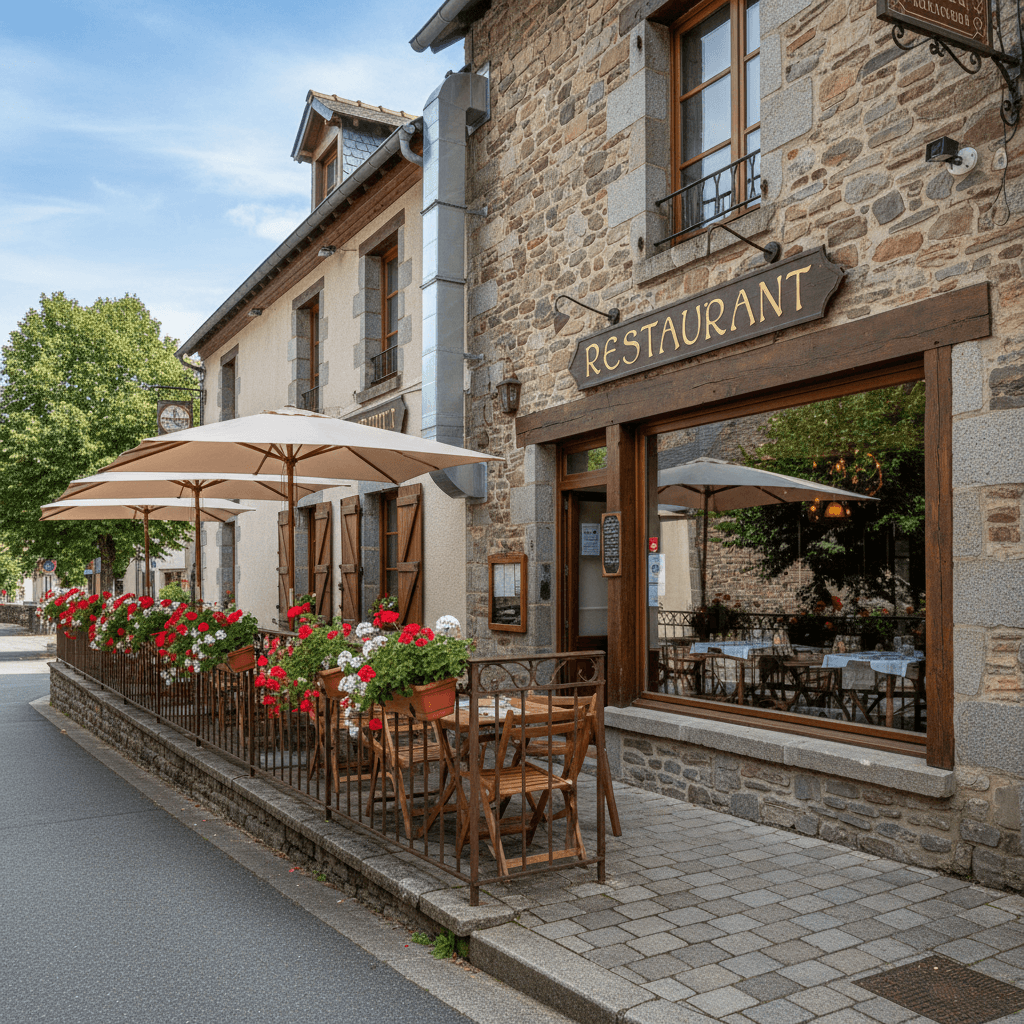 Restaurant à Burdignes : terrasse - extraction - Image 1