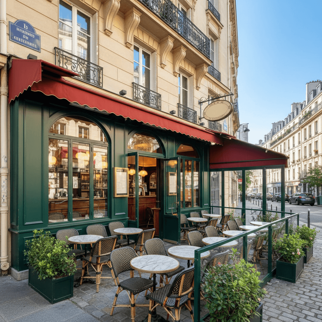 Bar-brasserie 40 couverts à Paris : terrasse - licence IV