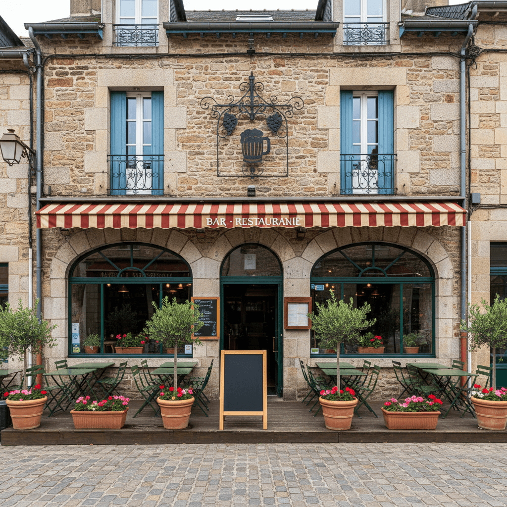 Bar-brasserie 275m² à Lacaune : terrasse - licence IV - Image 1