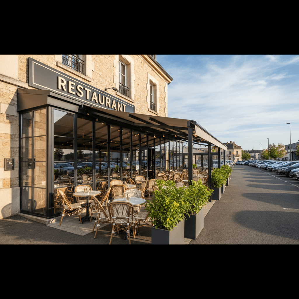 Restaurant 450m² à Lyon : terrasse - licence IV
