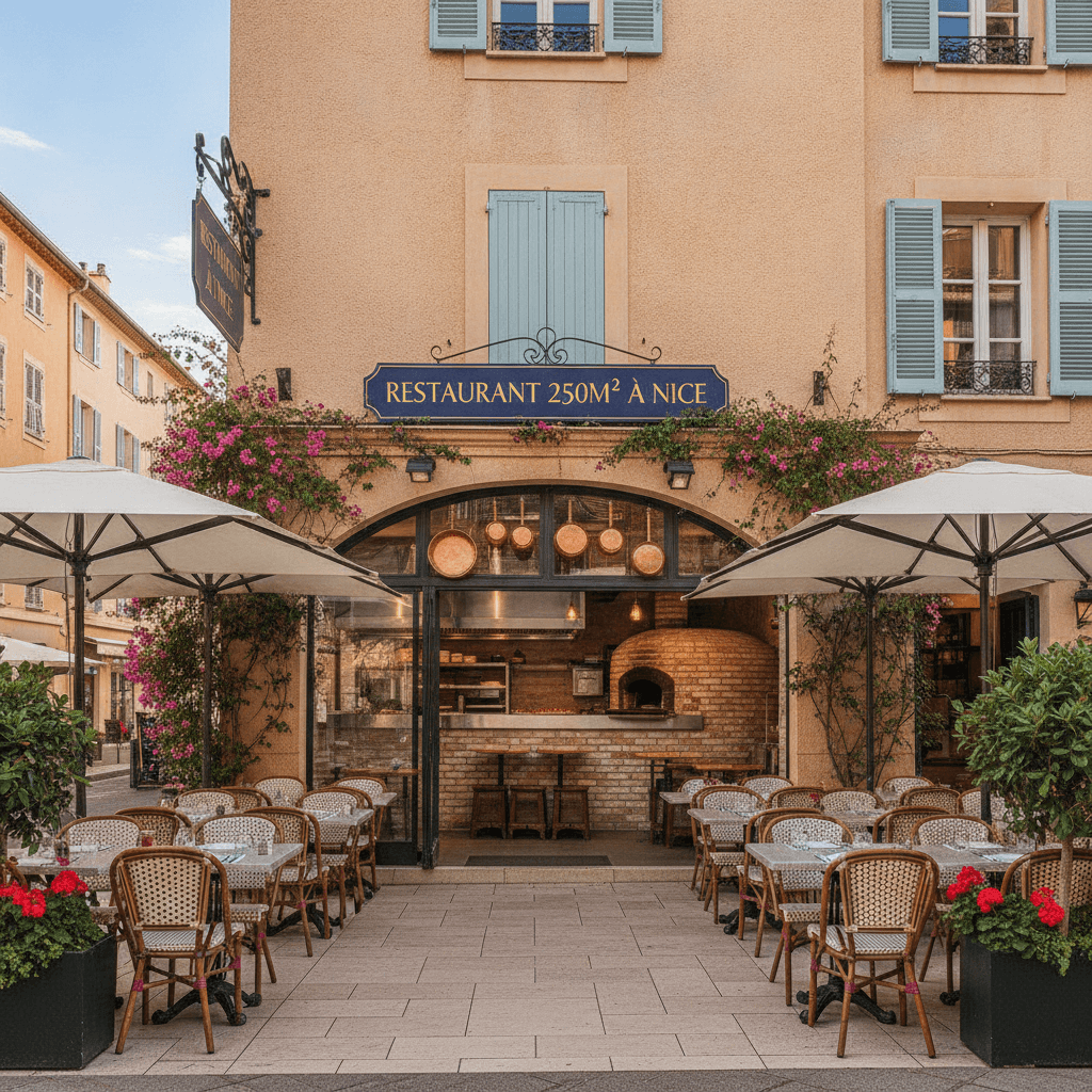 Restaurant 250m² à Nice : terrasse - licence IV