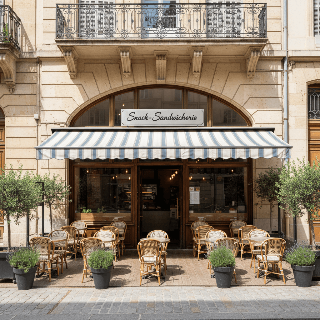 Fast-food 106m² à Montpellier : terrasse - cave/réserve - Image 1