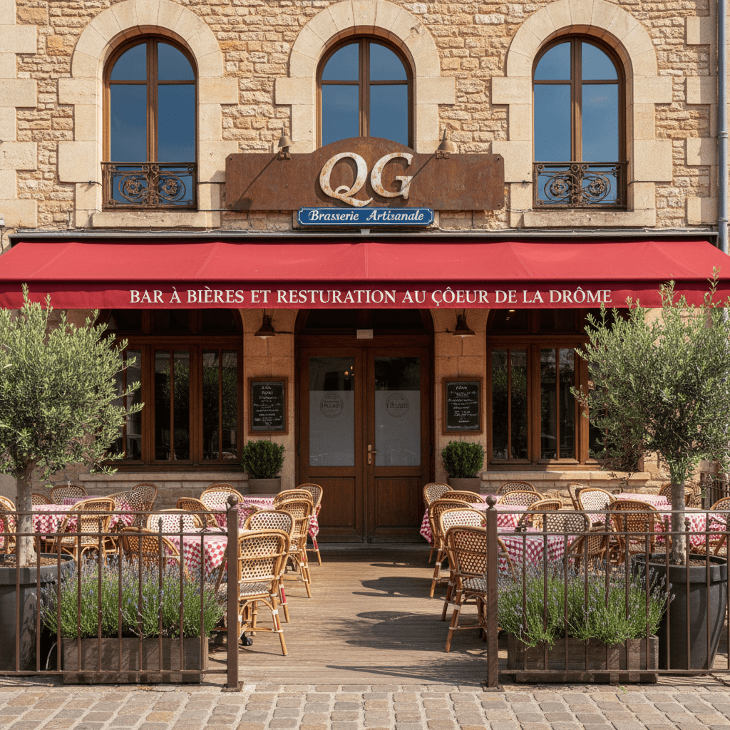 Bar-brasserie à Saint-Paul-Trois-Châteaux : terrasse - licence IV - Image 1