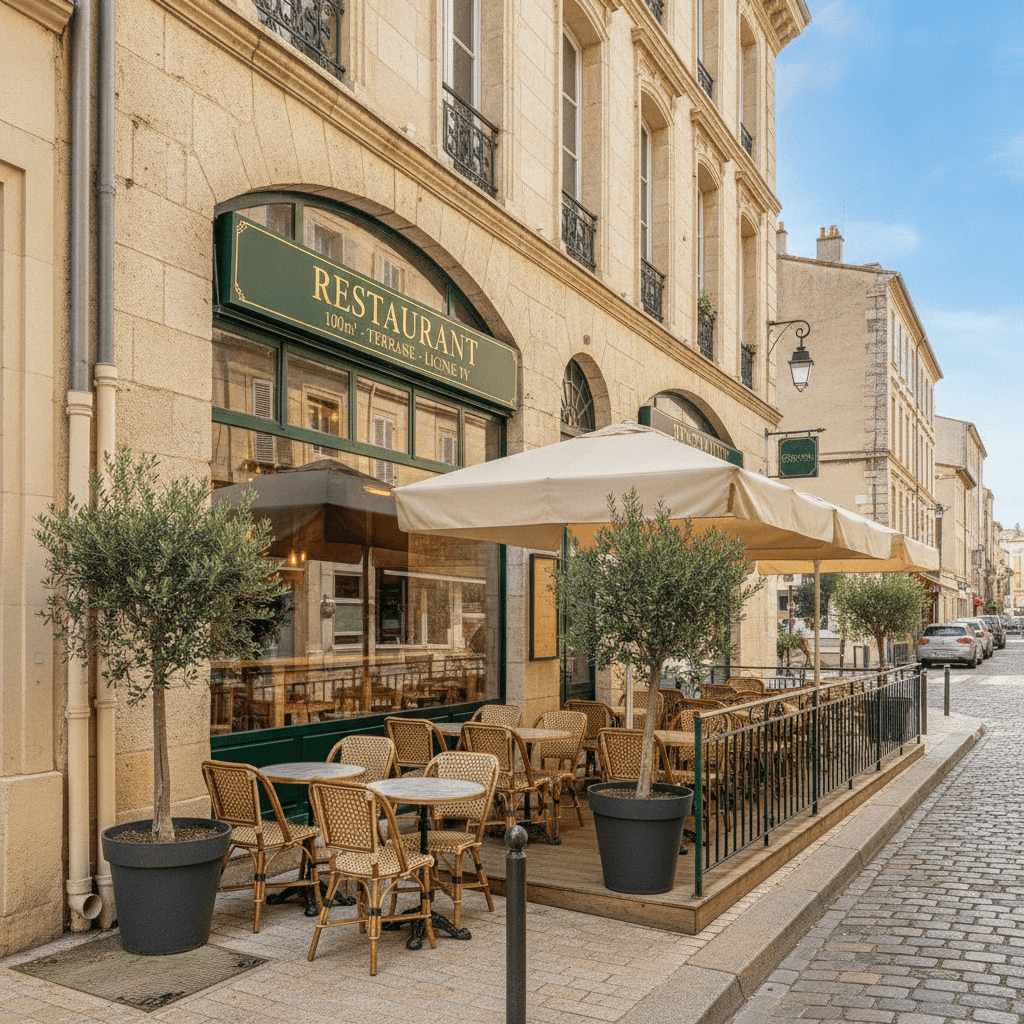 Restaurant 100m² à Saint-Laurent-Du-Var : terrasse - licence IV - Image 1