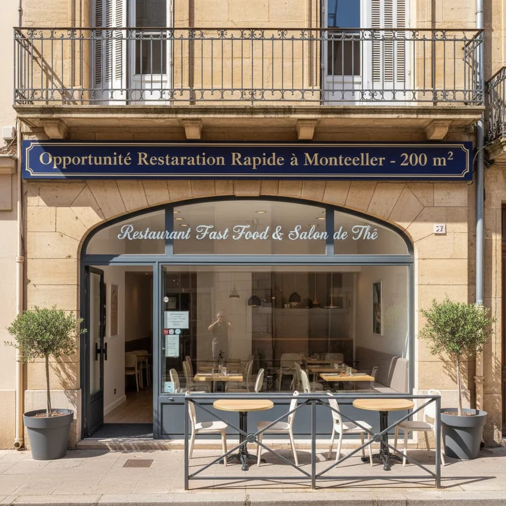 Fast-food 200m² à Montpellier : terrasse - licence IV - Image 1