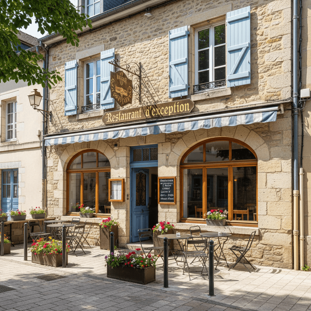 Restaurant à Uzerche : terrasse - licence IV - Image 1