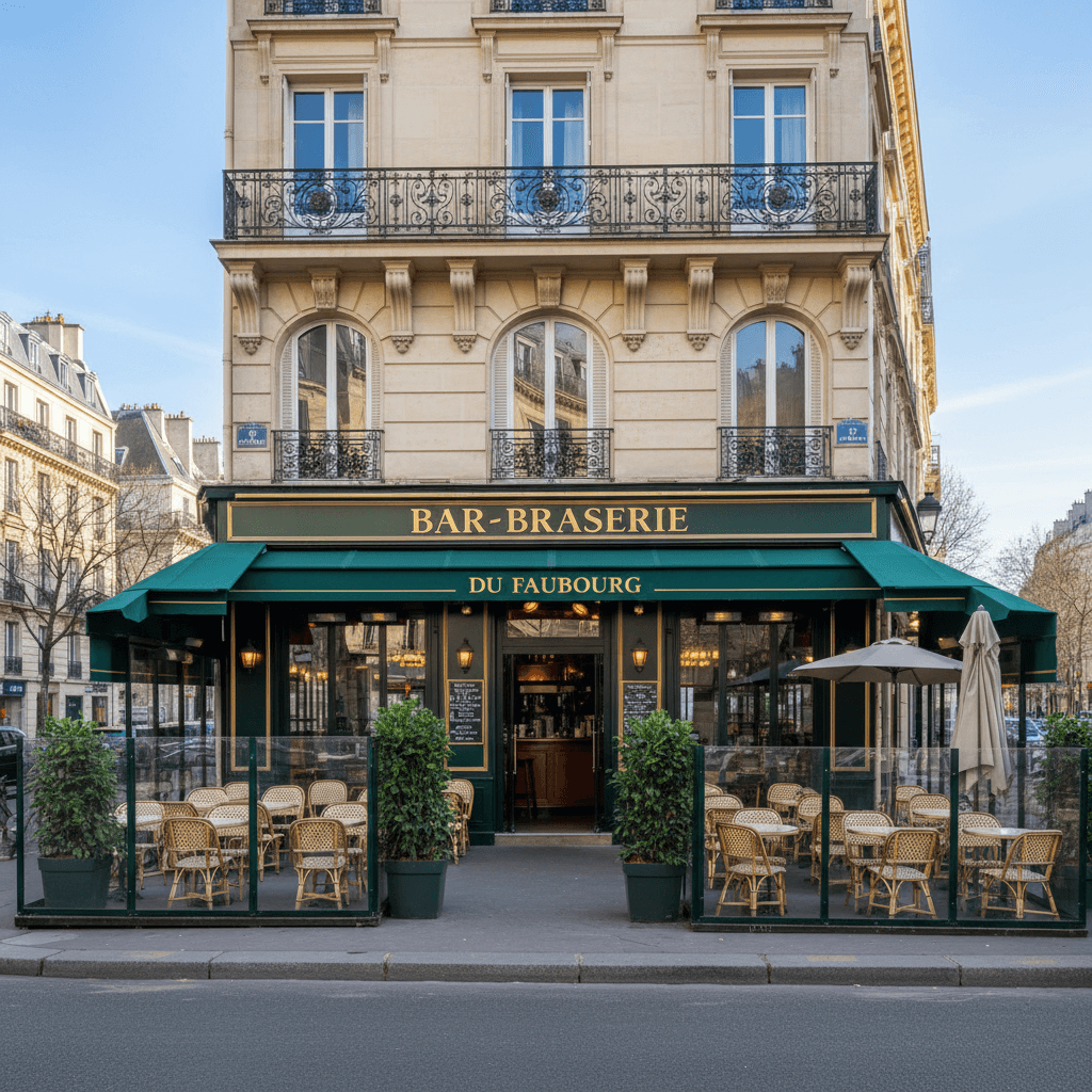 Bar-brasserie 60 couverts à Paris : terrasse - licence IV - Image 1