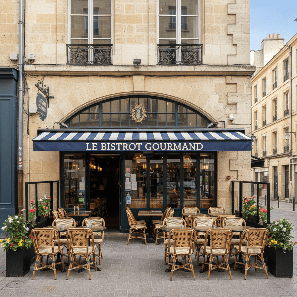 Restaurant 45m² à Bordeaux : terrasse - extraction