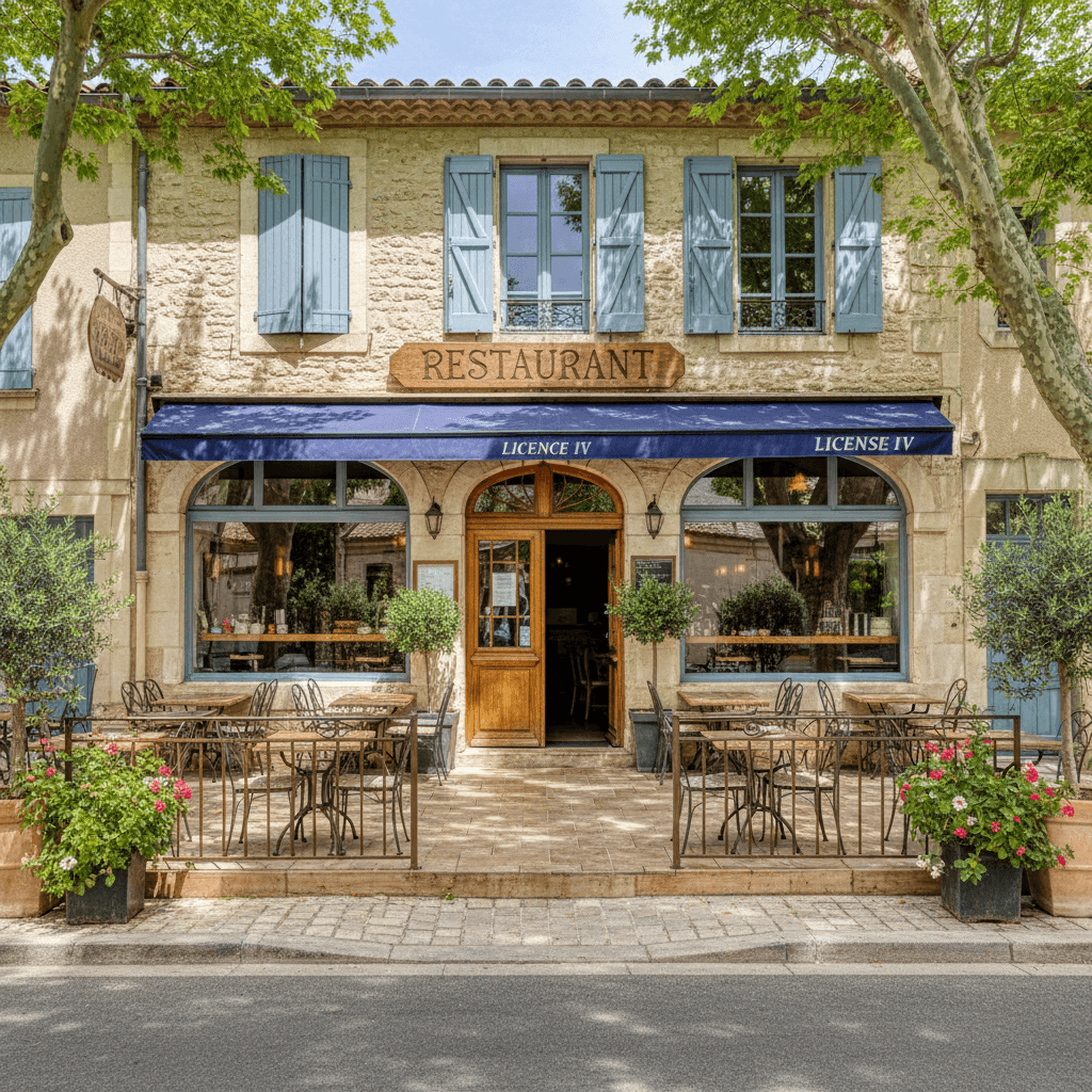 Restaurant à L'Isle-Sur-La-Sorgue : terrasse - licence IV - Image 1