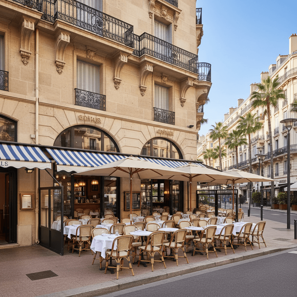 Restaurant 80m² à Cannes : terrasse - extraction - Image 1