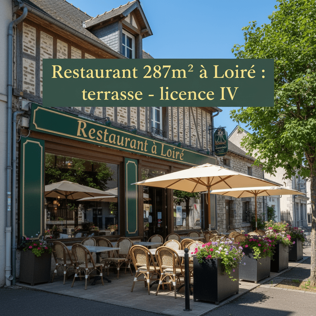 Restaurant 287m² à Loiré : terrasse - licence IV - Image 1