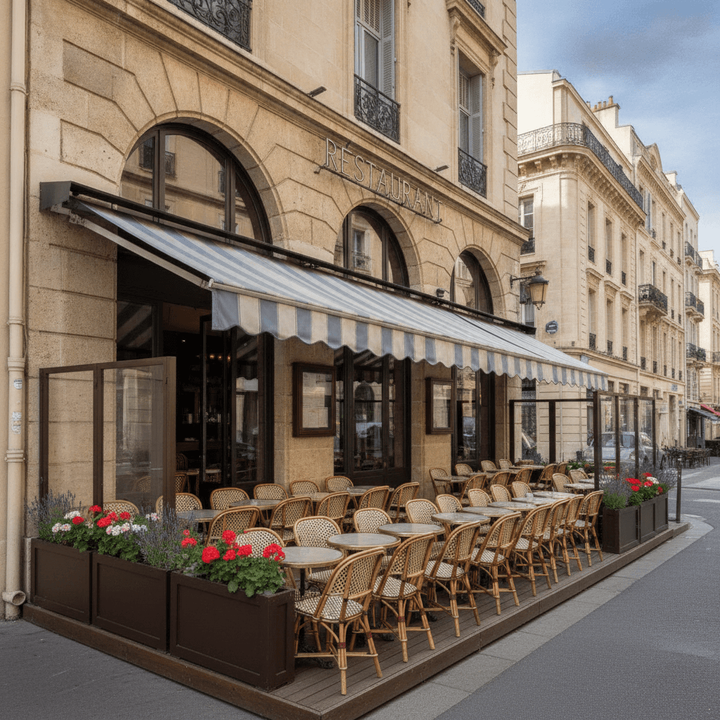 Restaurant à Marseille : terrasse - extraction