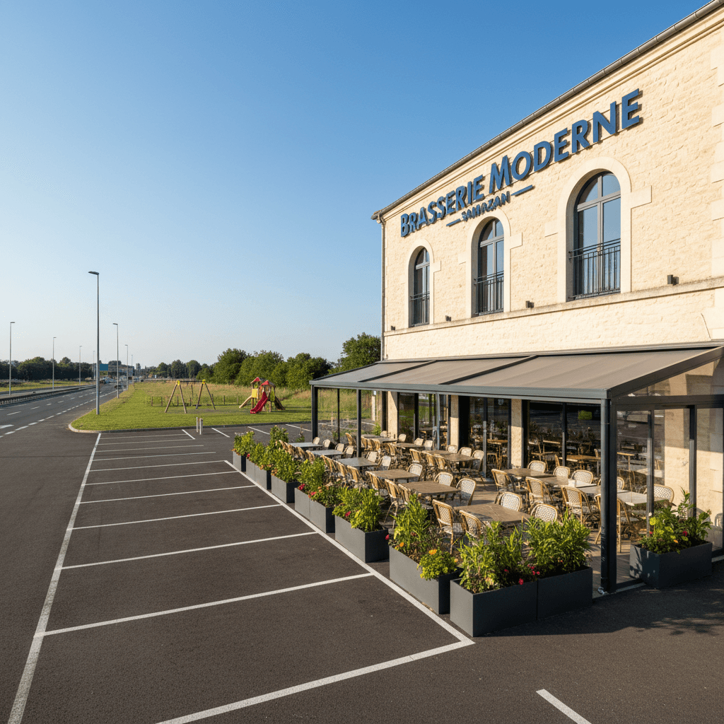 Bar-brasserie à Samazan : terrasse - licence IV - Image 1