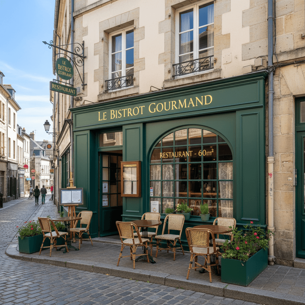 Restaurant 60m² à Rennes : terrasse - licence IV