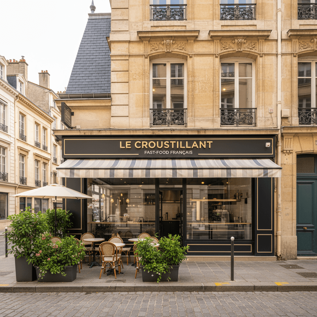 Fast-food à Lyon : terrasse - extraction - Image 1