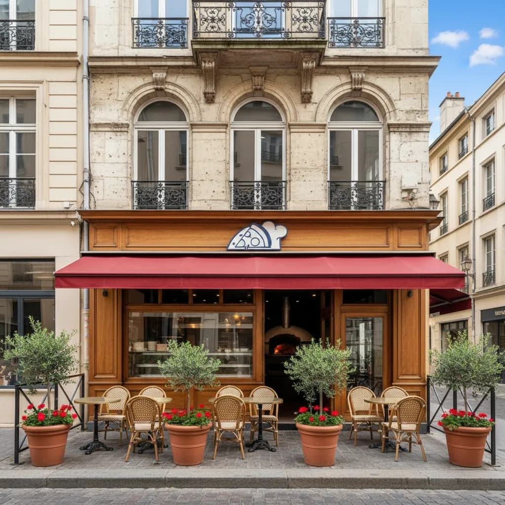 Fast-food 180m² à Lyon : terrasse - Image 1