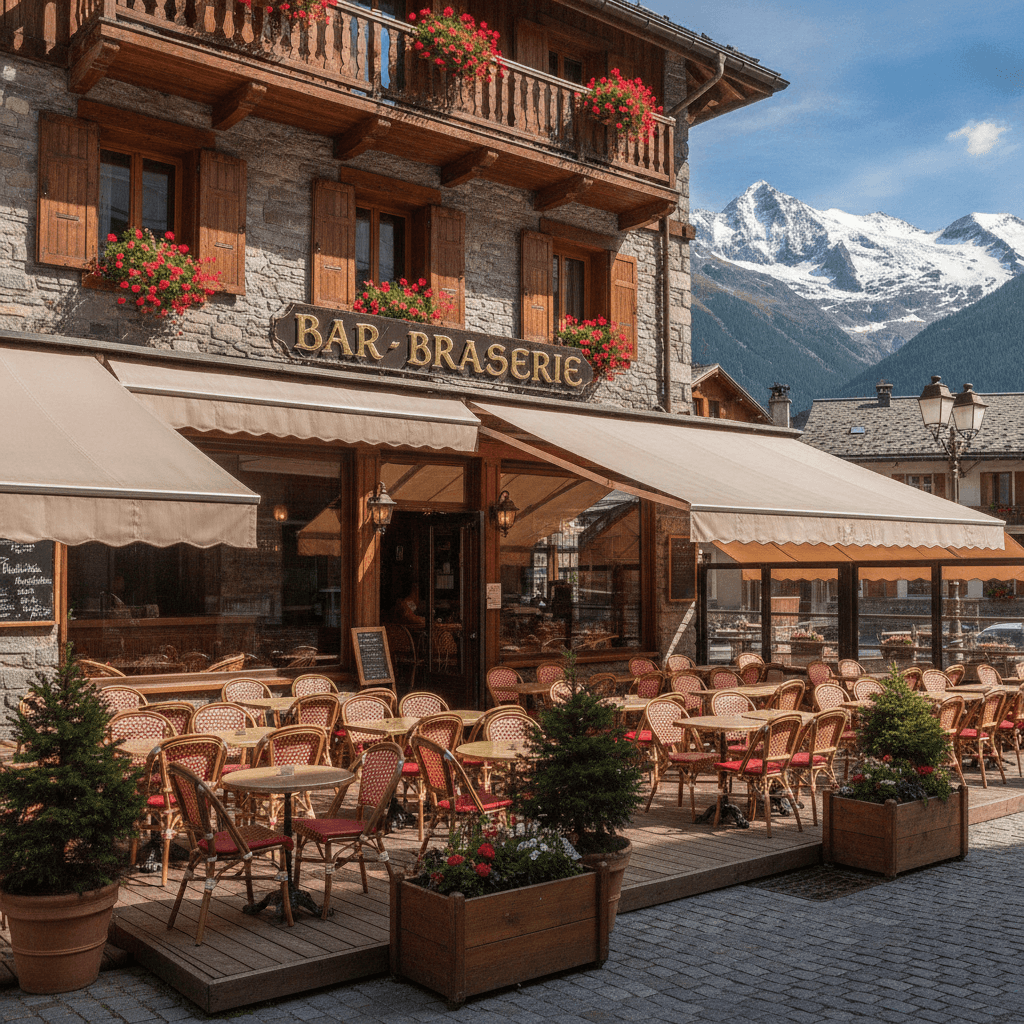 Bar-brasserie 17m² à Chamonix-Mont-Blanc : terrasse - licence IV - Image 1