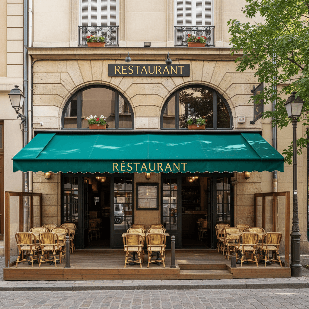 Restaurant 80m² à Lyon : terrasse - extraction