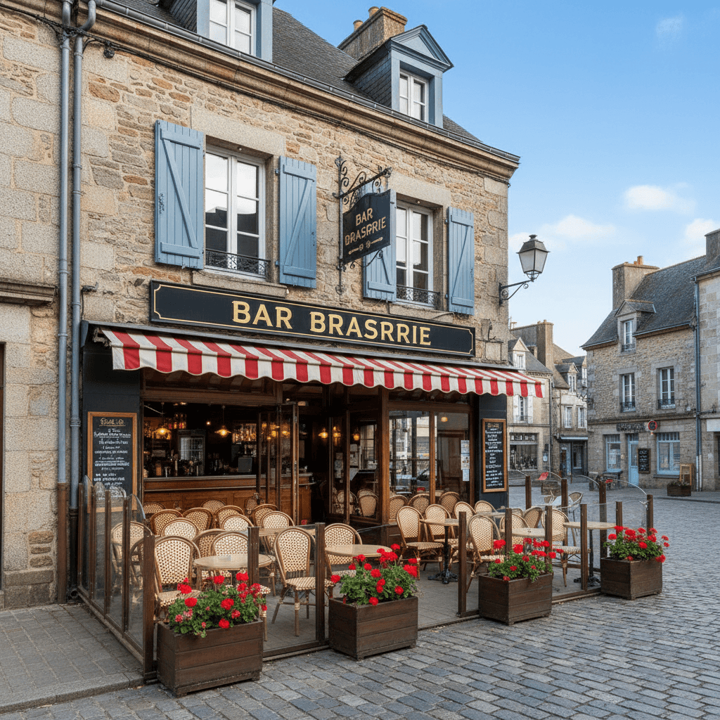 Bar-brasserie 150m² à Auray : terrasse - licence IV - Image 1