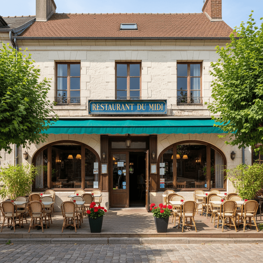 Restaurant à Verrières-En-Anjou : terrasse - licence IV - Image 1