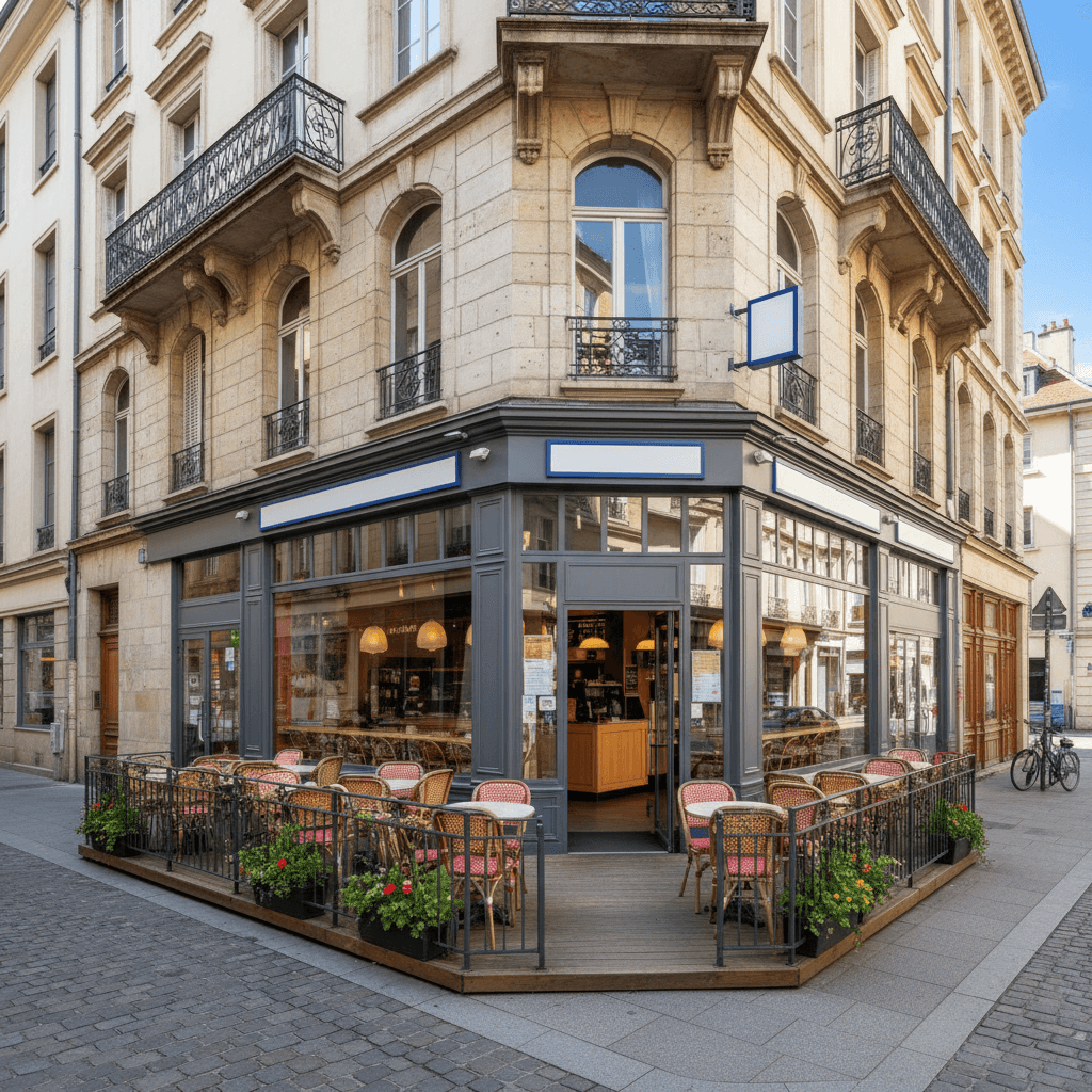 Fast-food 100m² à Grenoble : terrasse - licence IV