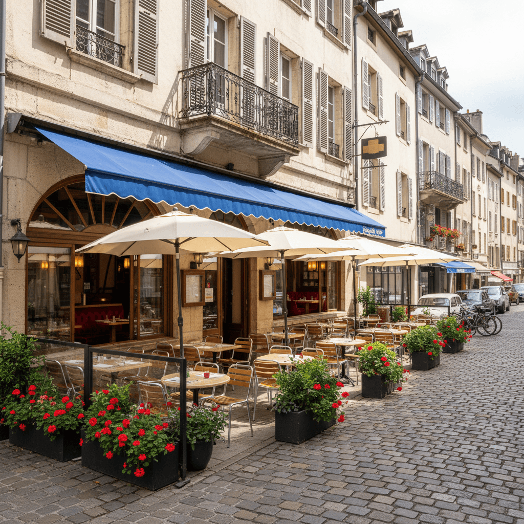 Restaurant à Annecy : terrasse - extraction - Image 1