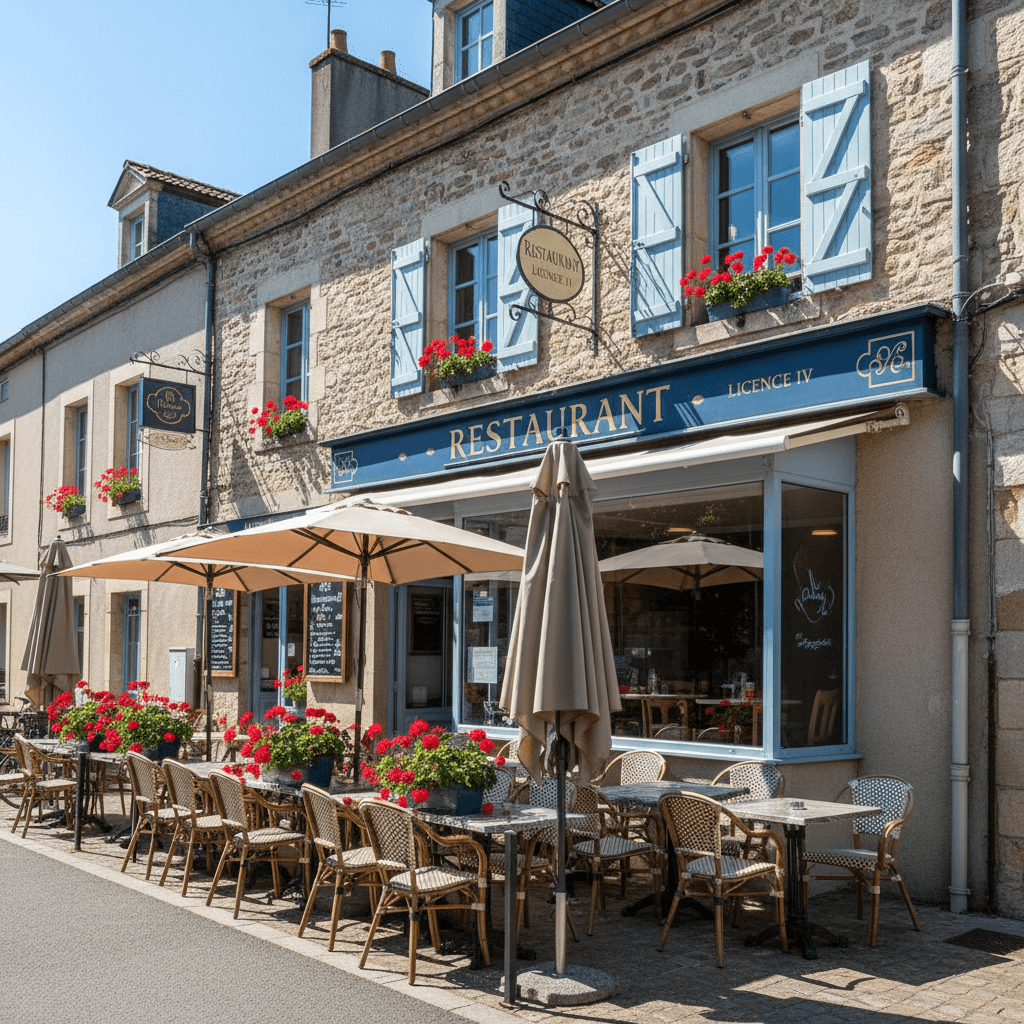 Restaurant à Saint-Pierre-De-Trivisy : terrasse - licence IV