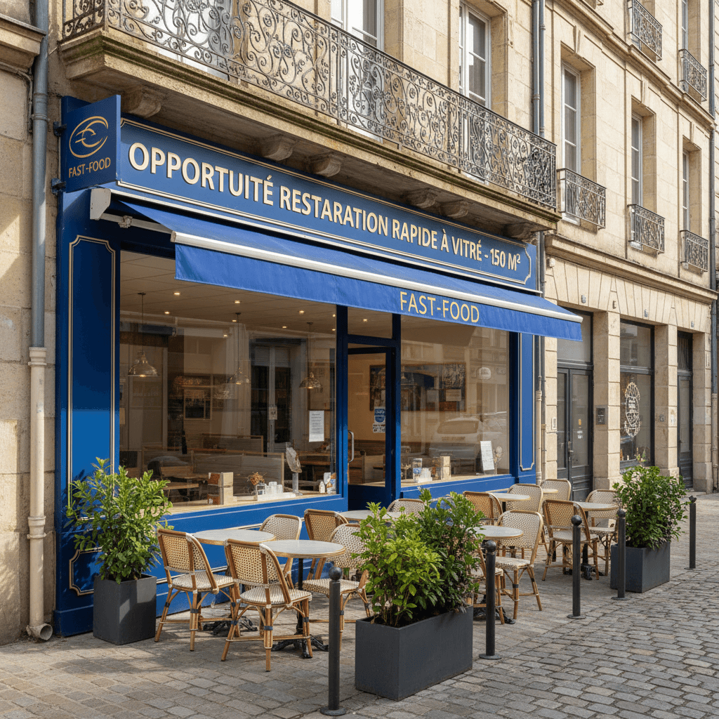 Fast-food 150m² à Vitré : terrasse - extraction - Image 1