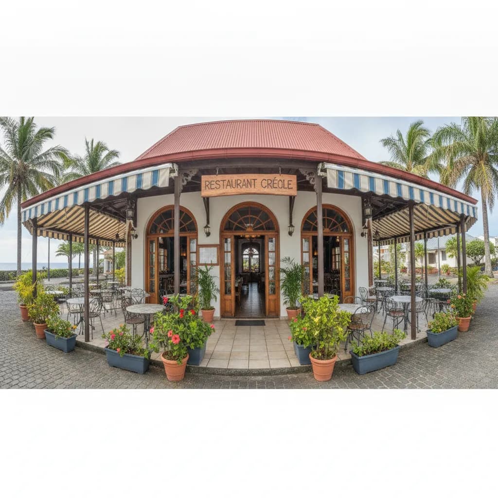 Restaurant 280m² à La Réunion : terrasse - cuisine équipée - Image 1