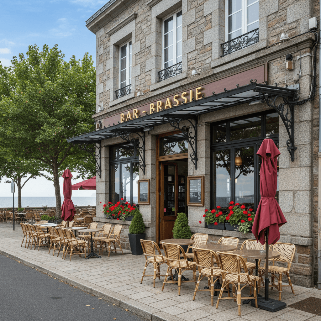 Bar-brasserie 400m² à Quimper : terrasse - licence IV