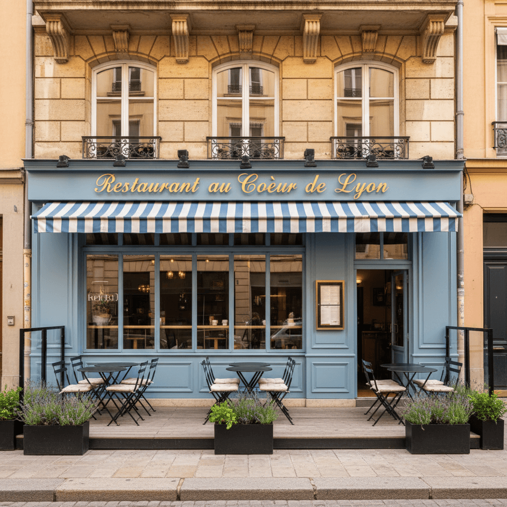 Restaurant 60m² à Lyon : terrasse - extraction - Image 1