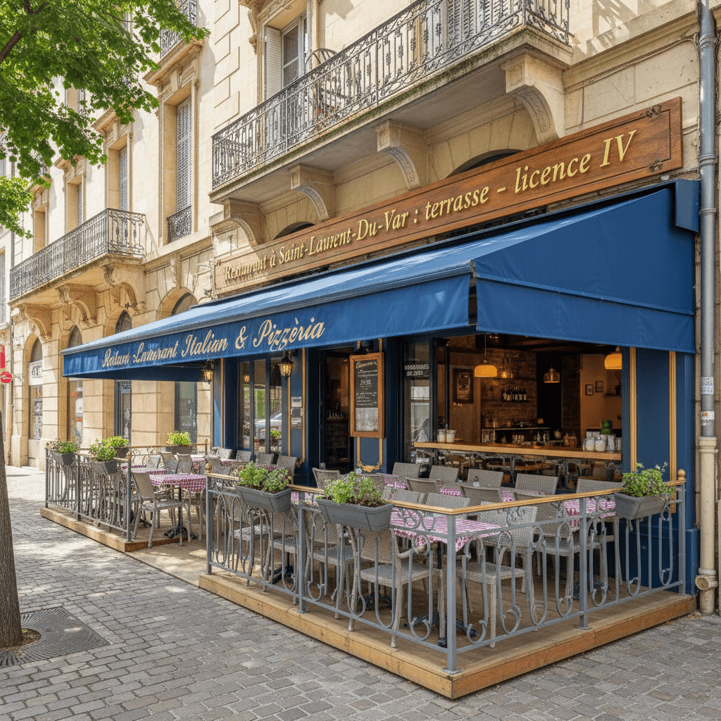 Restaurant à Saint-Laurent-Du-Var : terrasse - licence IV - Image 1