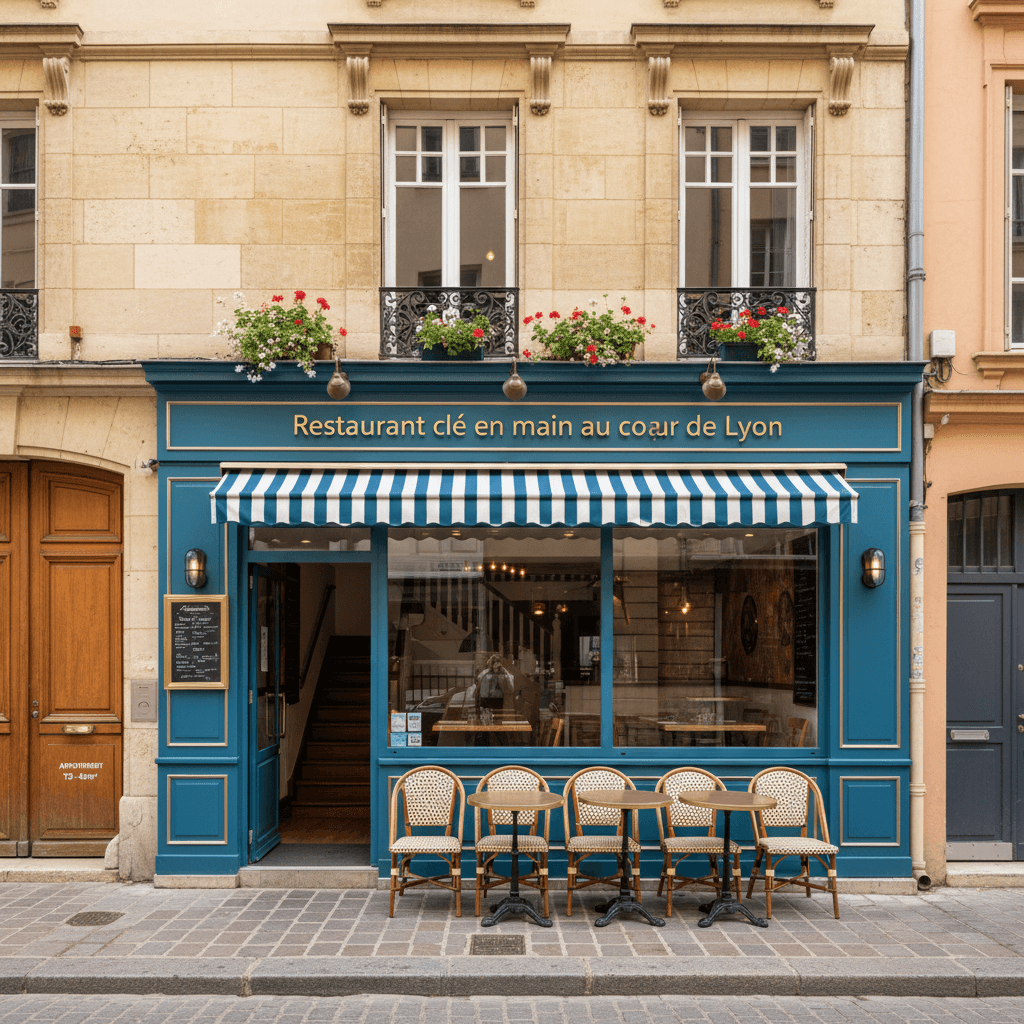 Restaurant 100m² à Lyon : terrasse - licence IV