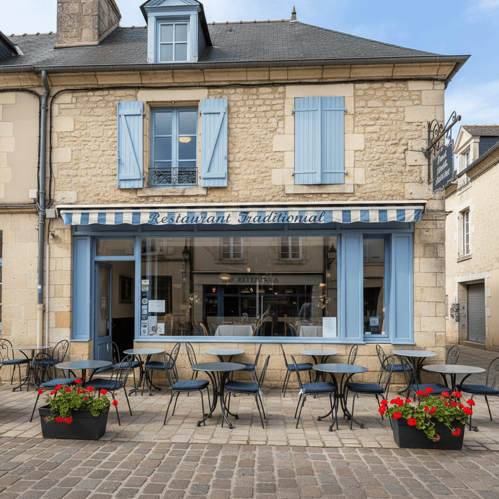 Restaurant 100m² à Loches : terrasse - licence IV - Image 1