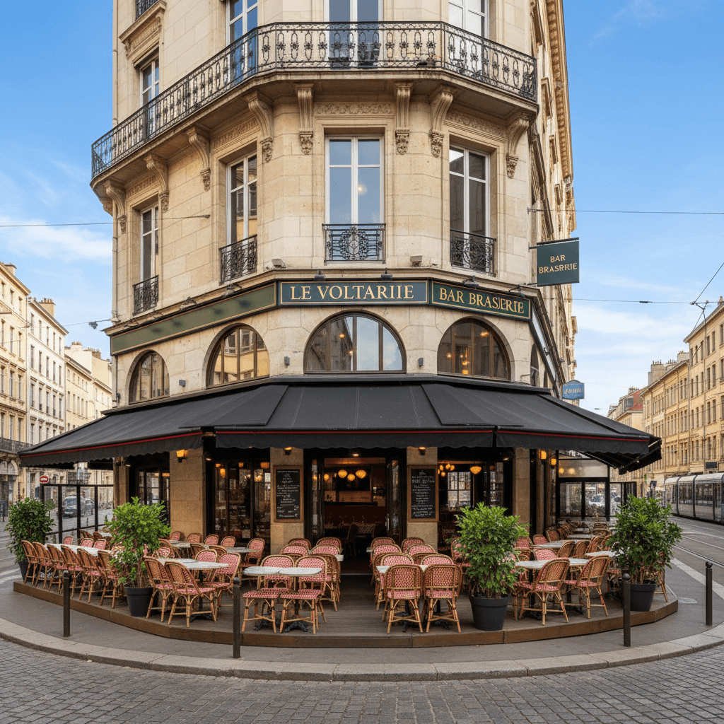 Bar-brasserie 60m² à Lyon : terrasse - licence IV