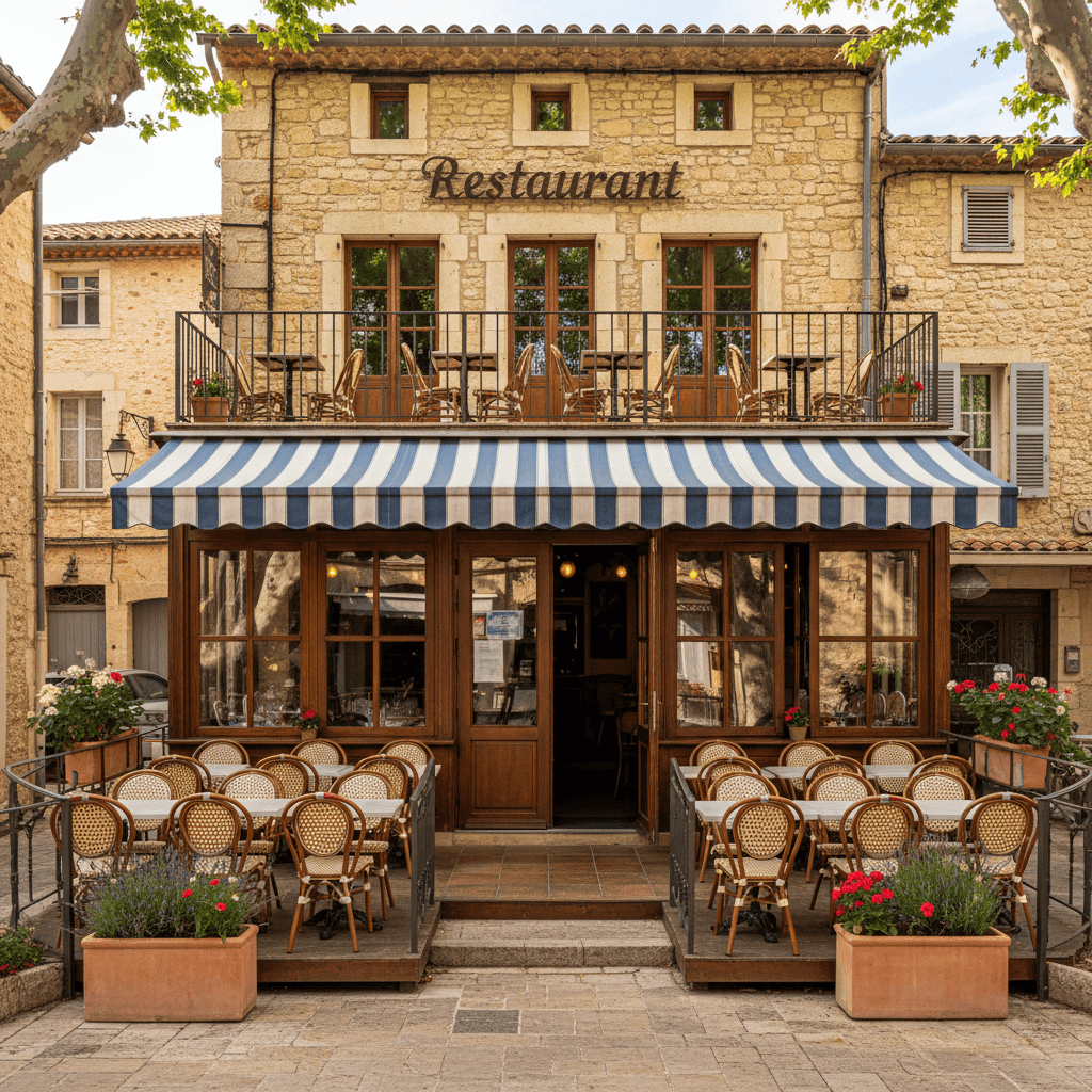 Restaurant à Salernes : terrasse - extraction - Image 1