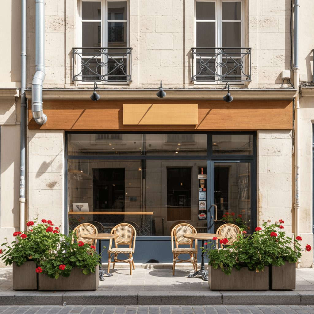 Fast-food 43m² à Montpellier : terrasse - extraction