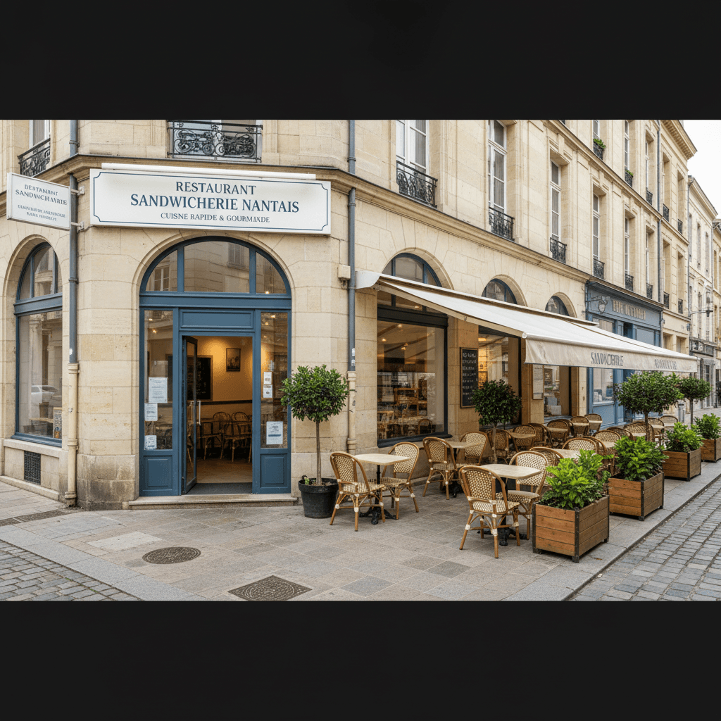 Fast-food 150m² à Nantes : terrasse - cuisine équipée