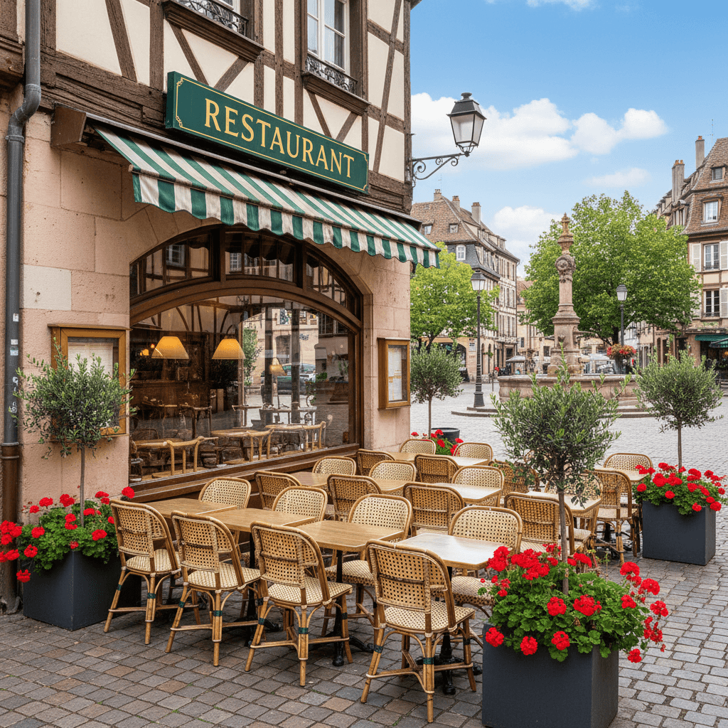 Restaurant 70m² à Strasbourg : terrasse - extraction