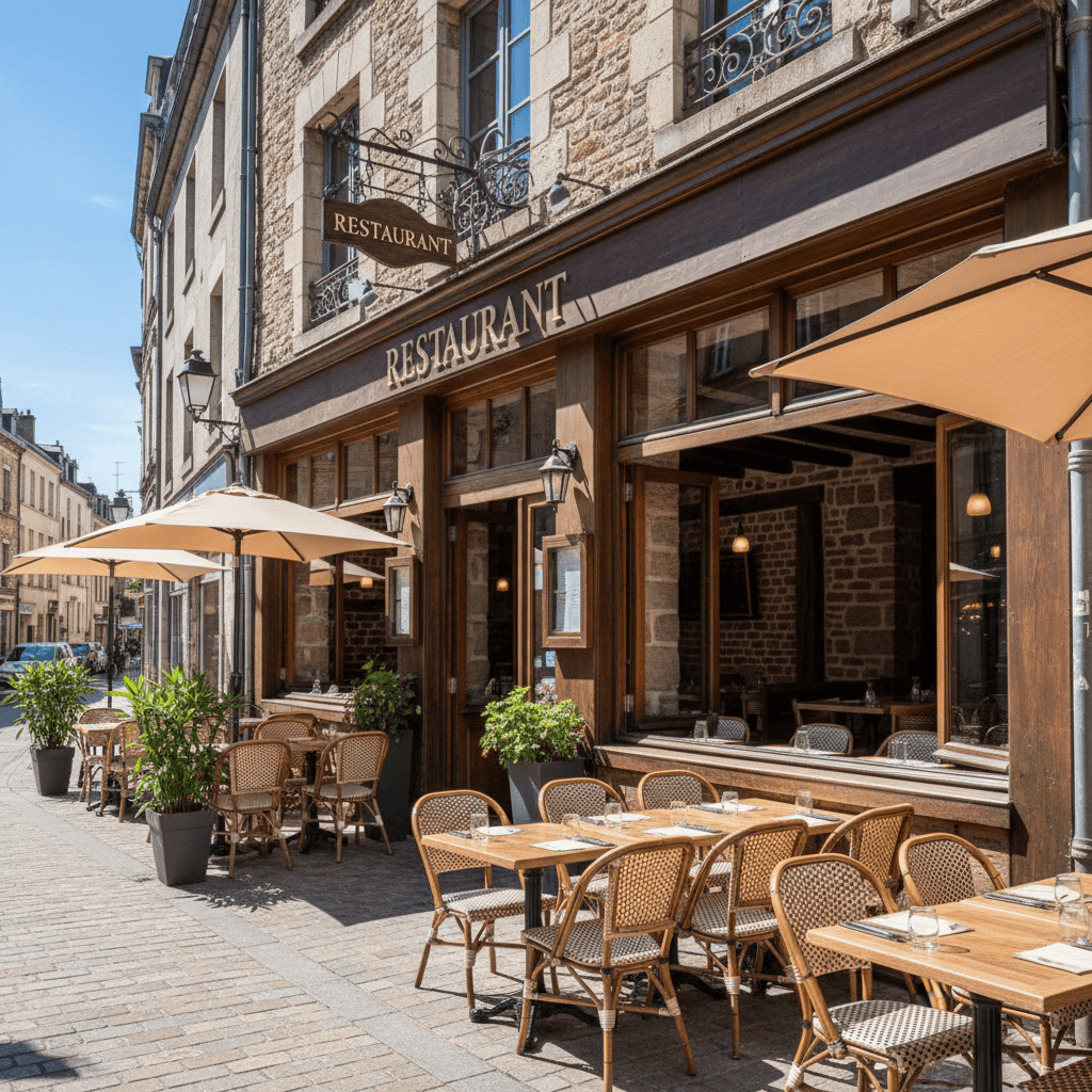 Restaurant 120m² à Nantes : terrasse - extraction