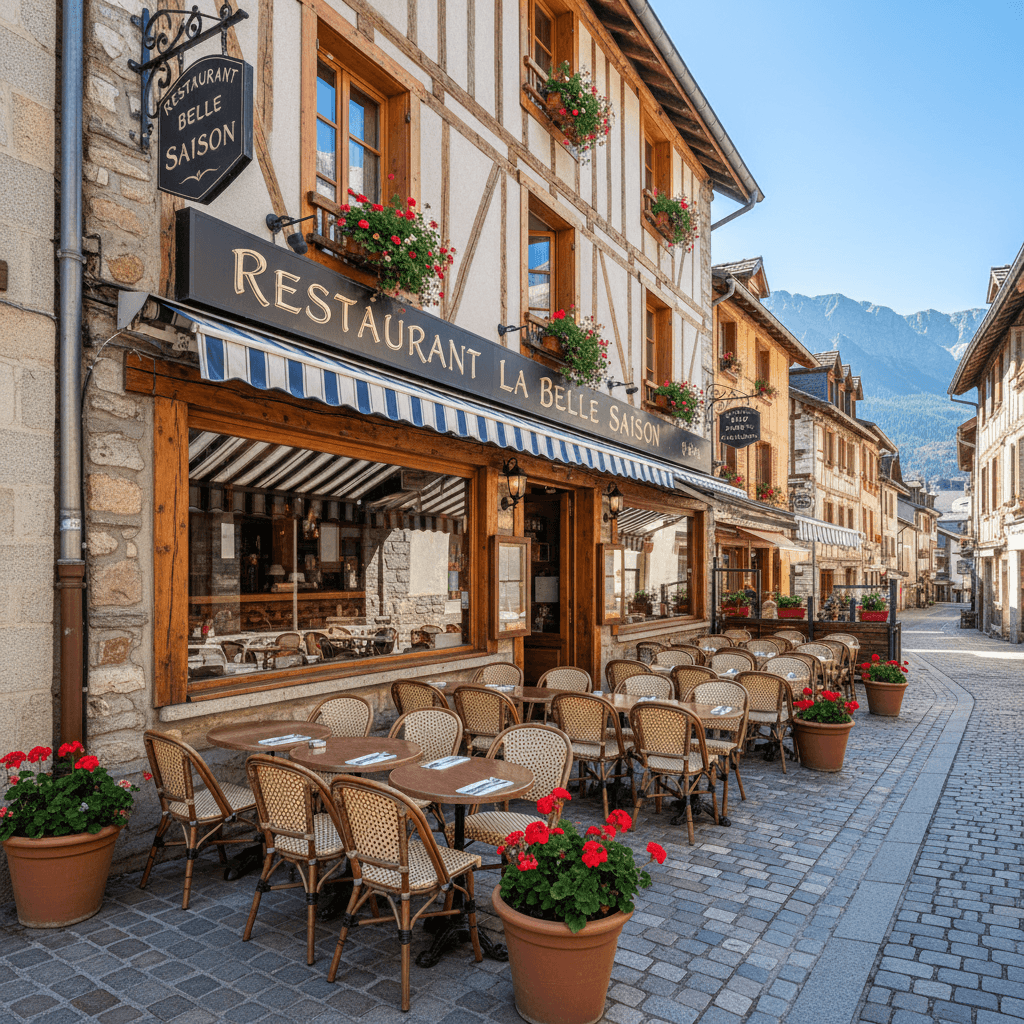 Restaurant 200m² à Thônes : terrasse - licence IV