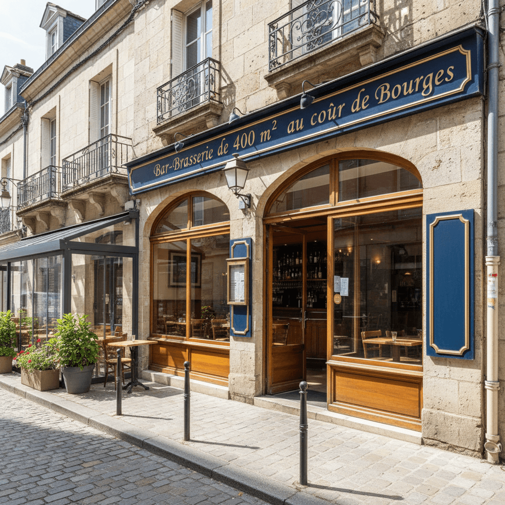 Bar-brasserie 400m² à Bourges : terrasse - licence IV - Image 1