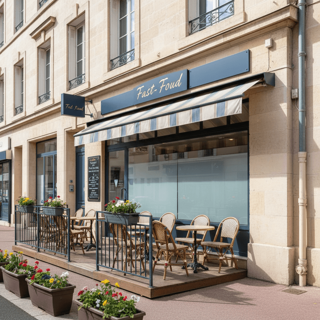 Fast-food 56m² à Saint-Laurent-Du-Var : terrasse - extraction - Image 1