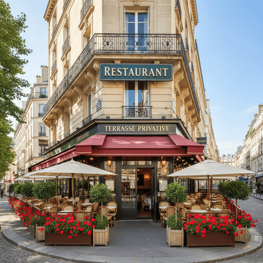 Restaurant 140m² à Paris : terrasse - licence IV