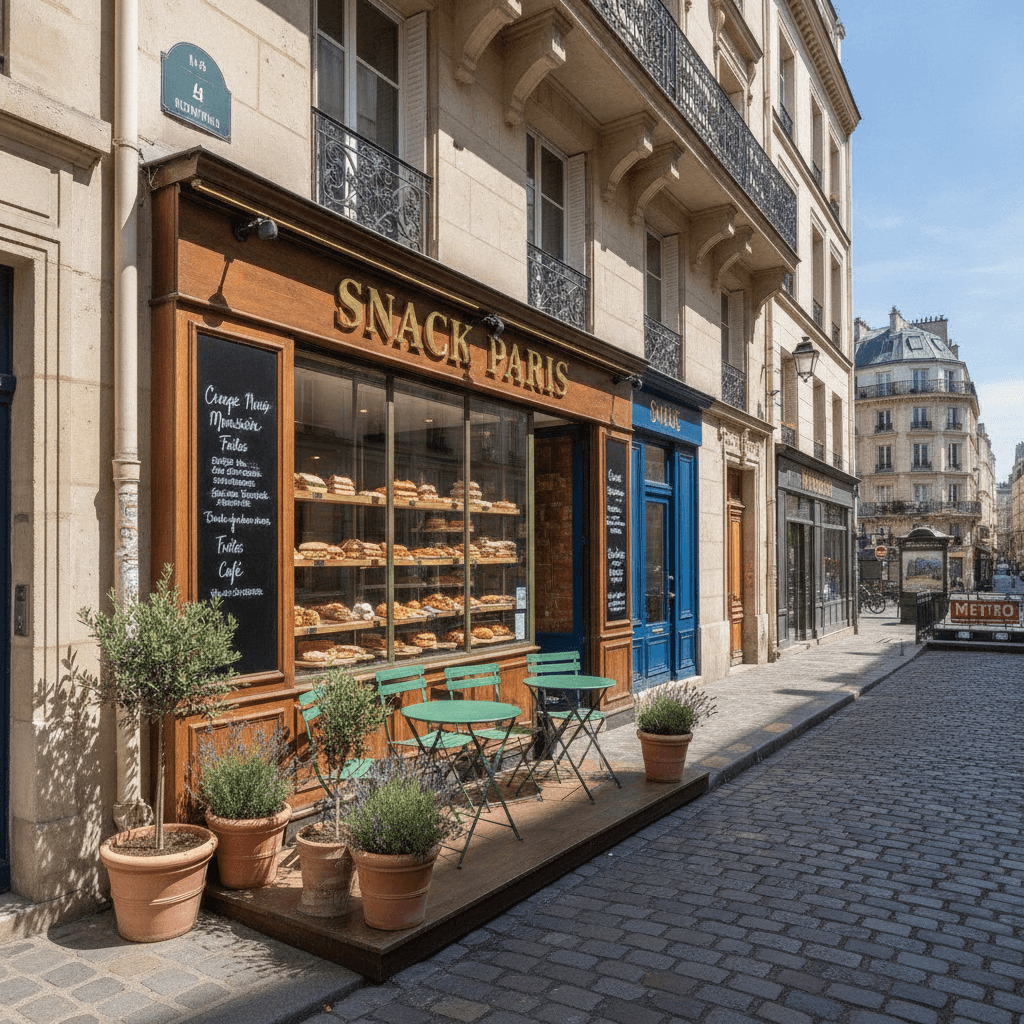 Snack 32m² à Paris : terrasse