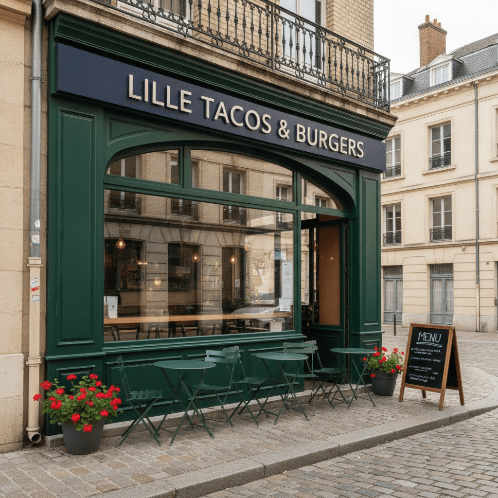 Fast-food 80m² à Lille : cuisine équipée