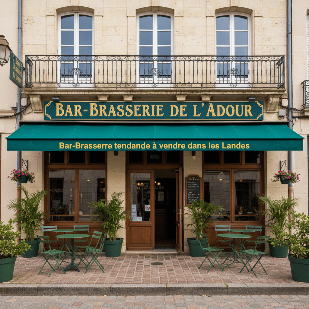 Bar-brasserie à Aire-Sur-L'Adour : terrasse - licence IV - Image 1