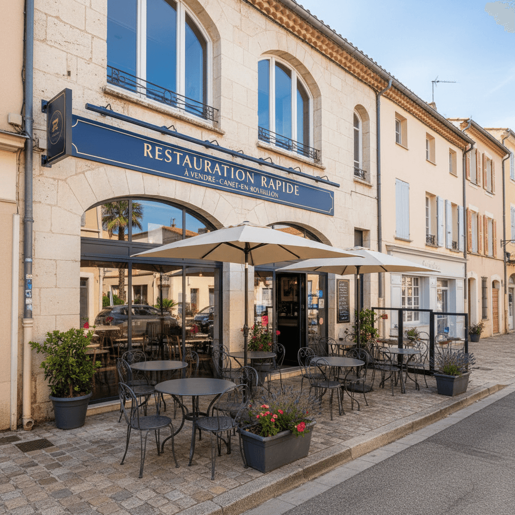 Fast-food à Canet-En-Roussillon : terrasse - licence IV - Image 1