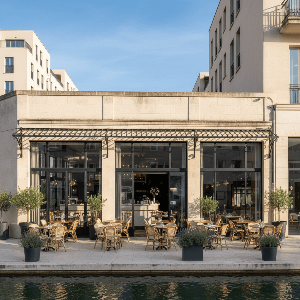 Restaurant 163m² à Montpellier : terrasse - extraction